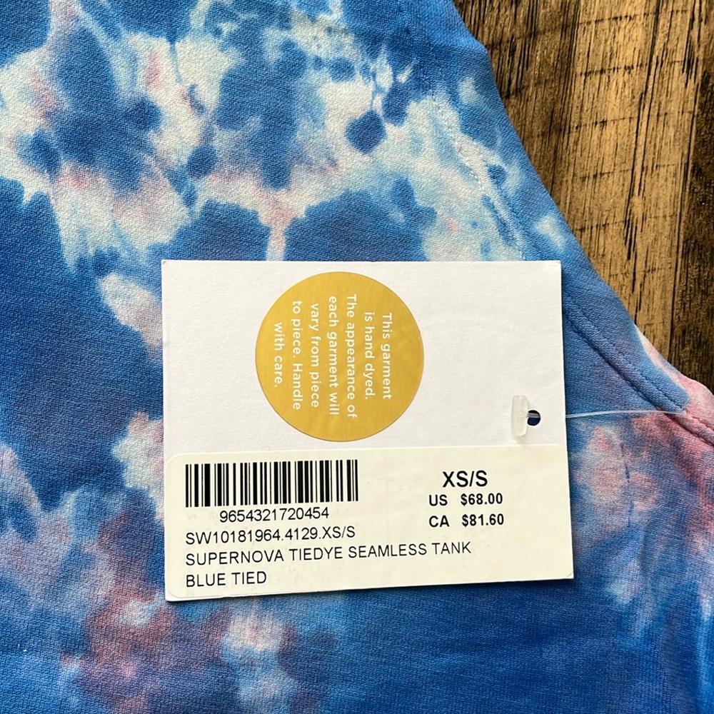 Spiritual Gangster SALE⭐️ Soul Supernova Tie-Dye Cropped Tank Blue Pink NEW - Picture 7 of 11